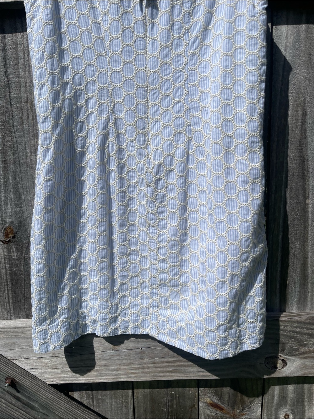 J. Crew Light Blue seersucker Textured Sleeveless Shift Dress Sz 6 - Picture 11 of 11
